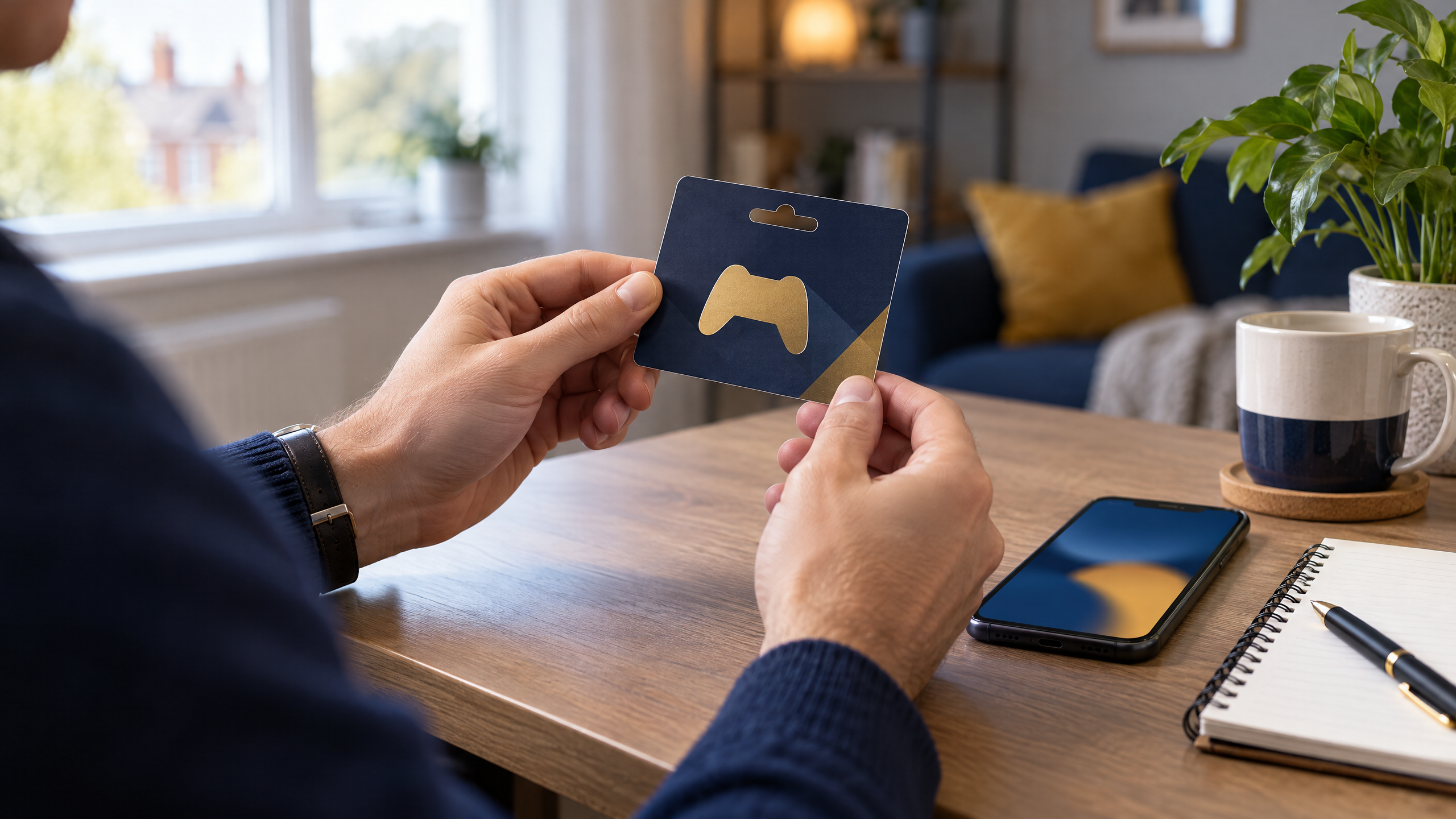 A shopper reviewing a generic digital gift card before making a purchase